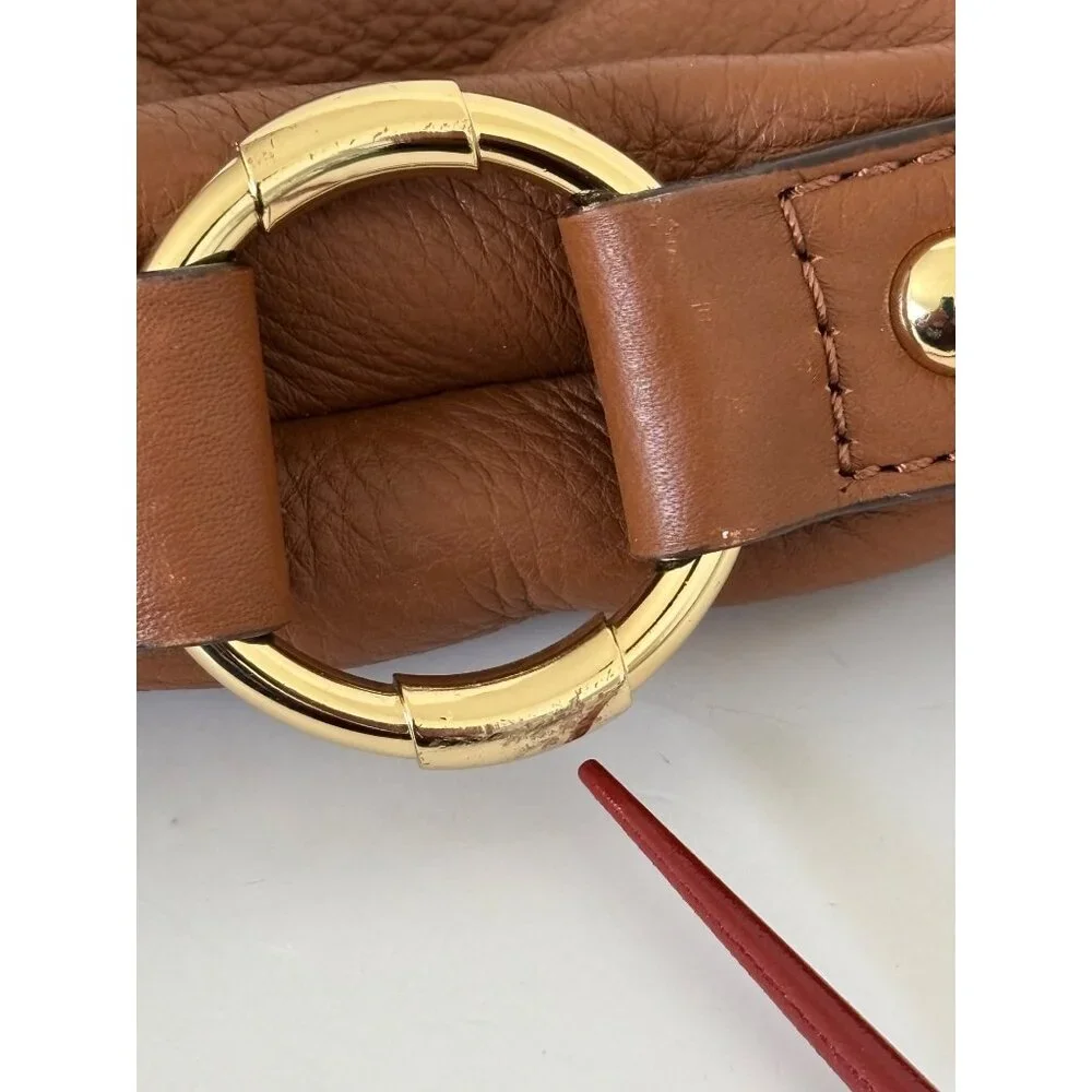 Michael Kors Pebbled Leather Bag Fulton Hobo Slouchy Boho Luxe Quiet Luxury - Picture 8 of 16